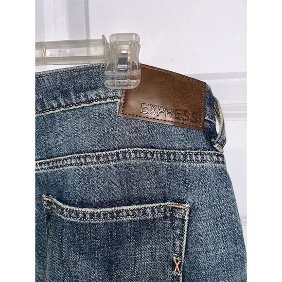 Express Men's Classic Straight Jeans Blue Size 34x34 Five-Pocket Design - Picture 6 of 7